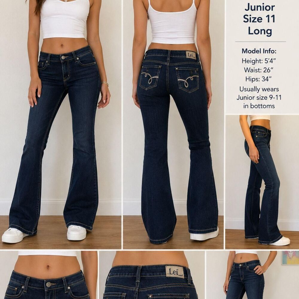 Lei Women's Navy and Blue Jeans
